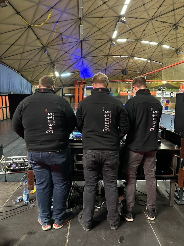 Das Team von 3vents vor Ort